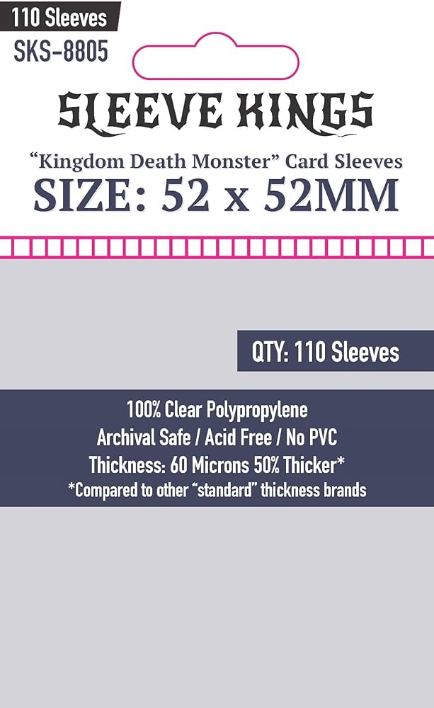 Micas Sleeve Kings "Kingdom Death Monster" 52 x 52 mm