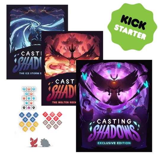 Casting Shadows KS Edition + Ice Storm + Molten Rock KS + Tokens de Madera