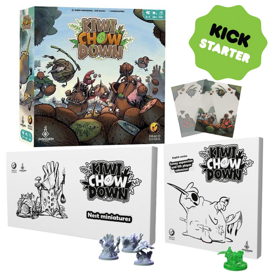 Kiwi Chow Down KS + Expansión Nest Miniatures + 5to Jugador + Micas KCD (español)