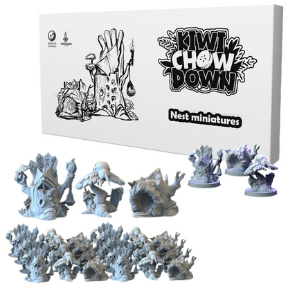 Kiwi Chow Down Nest Miniatures + Expansión 5to Jugador (Kickstarter)